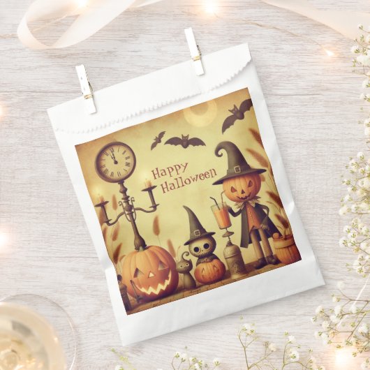 , grillige Halloween pompoenen & vleermuizen Bedankzakje (Geknipt)