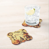 , grillige Halloween pompoenen & vleermuizen Kartonnen Onderzetters (Insitu)