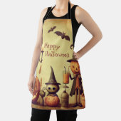 , grillige Halloween pompoenen & vleermuizen Schort (Insitu)