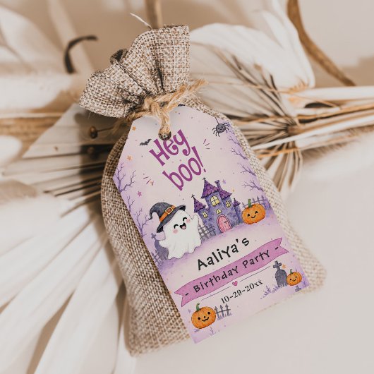 Grillige Halloween Verjaardagsfeestje Cadeaulabel