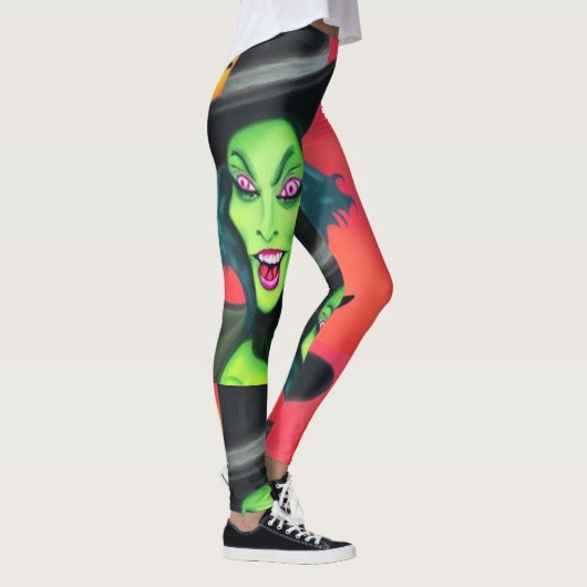grillige halloweenheks leggings (Rechts)