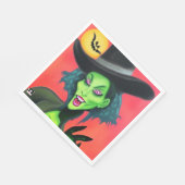 grillige halloweenheks servet (Hoek)