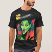 grillige halloweenheks t-shirt (Voorkant)