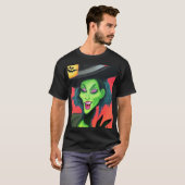 grillige halloweenheks t-shirt (Voorkant volledig)