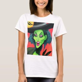 grillige halloweenheks t-shirt