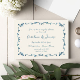 grillige hand geïllustreerde paren Vrijgezellenfee Kaart