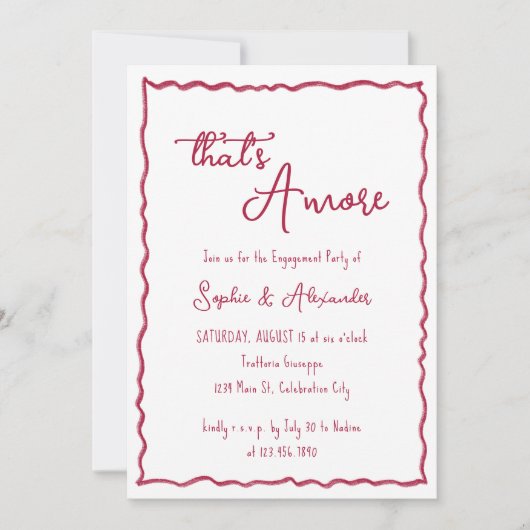 Grillige hand getekend dat is meer Italië Verlovin Kaart (Voorkant)