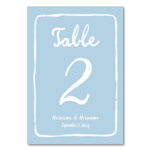 grillige hand getekend eenvoudig lichtblauw wit kaart (Achterkant)