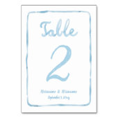 grillige hand getekend eenvoudig lichtblauw wit kaart (Voorkant)