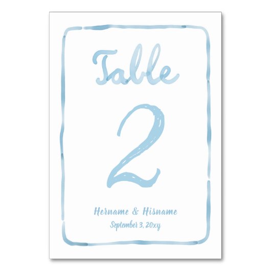 grillige hand getekend eenvoudig lichtblauw wit kaart (Voorkant)