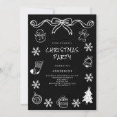 grillige hand getekend krabbelen kerstfeest kaart (Voorkant)