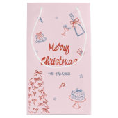 grillige hand getekend op wat een leuk kerstfeest klein cadeauzakje (Achterkant)