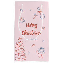 grillige hand getekend op wat een leuk kerstfeest klein cadeauzakje