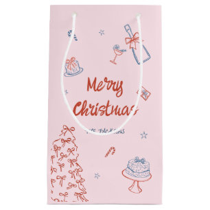 grillige hand getekend op wat een leuk kerstfeest klein cadeauzakje