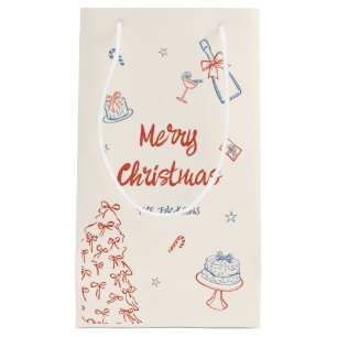 grillige hand getekend op wat een leuk kerstfeest klein cadeauzakje
