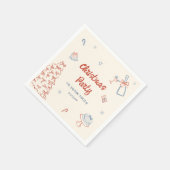 grillige hand getekend op wat een leuk kerstfeest servet (Hoek)