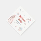 grillige hand getekend op wat een leuk kerstfeest servet (Hoek)