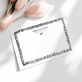 grillige hand getekend paar briefpapier notitiekaartje