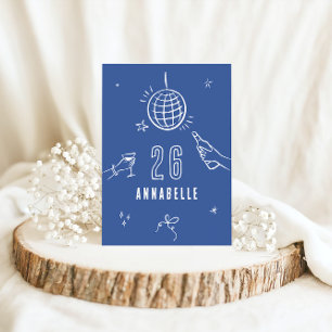 grillige hand getekende boog verjaardagsfeest drin kaart