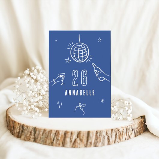 grillige hand getekende boog verjaardagsfeest drin kaart