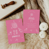 grillige hand getekende boog verjaardagsfeest drin