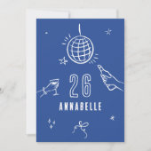 grillige hand getekende boog verjaardagsfeest drin kaart (Voorkant)