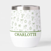 Grillige Hand Getekende Doodle Groen (Achterkant)