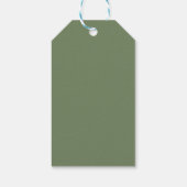 Grillige Hand Getekende Doodle Kerstboom Cadeaulabel (Achterkant)
