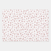 Grillige Hand Getekende Doodle Rood Inpakpapier Vel (Voorkant)