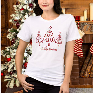 Grillige Hand Getekende Doodle Rood Tri-Blend Shirt