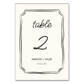 grillige hand getekende franse bruiloft kaart (Voorkant)