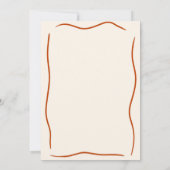 Grillige Hand Getekende Pompoen Verlovingsfeest Kaart (Achterkant)