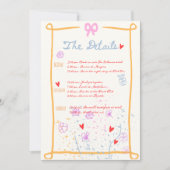 Grillige Hand getrokken Bachelorette Weekend Detai Kaart (Voorkant)