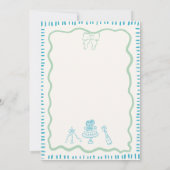 grillige hand getrokken boog krabbel golvende brui kaart (Achterkant)