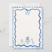 grillige hand getrokken boog krabbel golvende brui kaart (Achterkant)