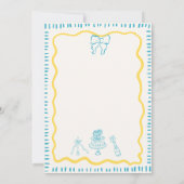 grillige hand getrokken boog krabbel golvende brui kaart (Achterkant)