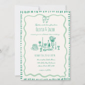 grillige hand getrokken boog krabbel golvende brui kaart (Voorkant)