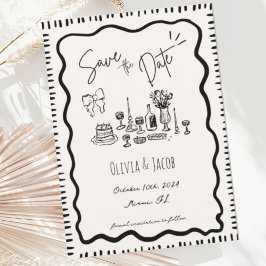 grillige hand getrokken boog krabbel golvende brui kaart