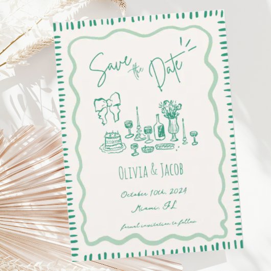 grillige hand getrokken boog krabbel golvende brui kaart