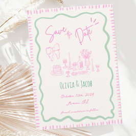 grillige hand getrokken boog krabbel golvende brui kaart