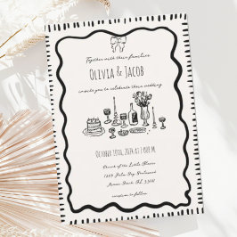 grillige hand getrokken boog krabbel golvende brui kaart