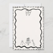 grillige hand getrokken boog krabbel golvende brui kaart (Achterkant)