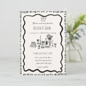 grillige hand getrokken boog krabbel golvende brui kaart (Staand voorkant)