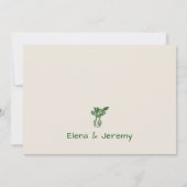 grillige hand getrokken bruiloft bedankkaart (Achterkant)