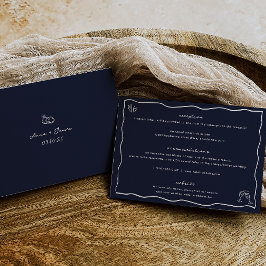 grillige hand getrokken doedel bruiloft details Ka Kaart