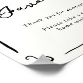 grillige hand getrokken gunsten poster (Hoek)