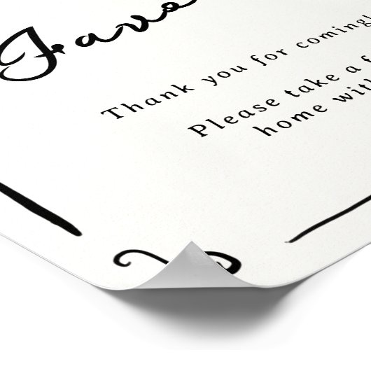 grillige hand getrokken gunsten poster (Hoek)