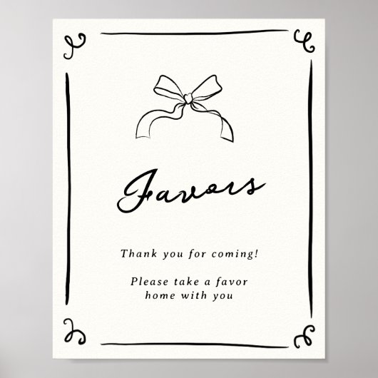 grillige hand getrokken gunsten poster (Voorkant)