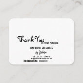 grillige hand getrokken kaars zorg dank u Logo Informatiekaartje (Achterkant)