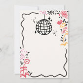 grillige hand getrokken kronkelige verjaardagsfees kaart (Achterkant)